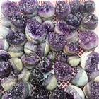 Natural Bulk Wholesale Natural Druzy Cave Amethyst Geode Egg High Quality Amethyst Geode Egg