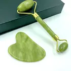 Jade Jade 2021 Hot Sale Body Rose Quartz Jade Stone Gua Sha Scraping Massage Board Tool Set