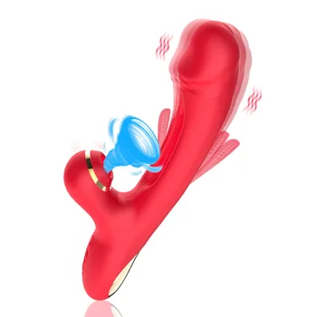 AV Rabbit Flapping Vibrator Powerful G Spot Vibrating Dildo Strong Sucking Clit Stimulator Cfor Women