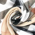 Long Floral Shawl Duplex Design Fashion Lady Warm Long Pleats Floral Shawl Custom Polyester Scarf