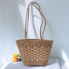 Bag Tote Bags 2022 Boho Straw Bag Large Capacity Tote Wicker Woven Shoulder Bags Beach Tote Handbags
