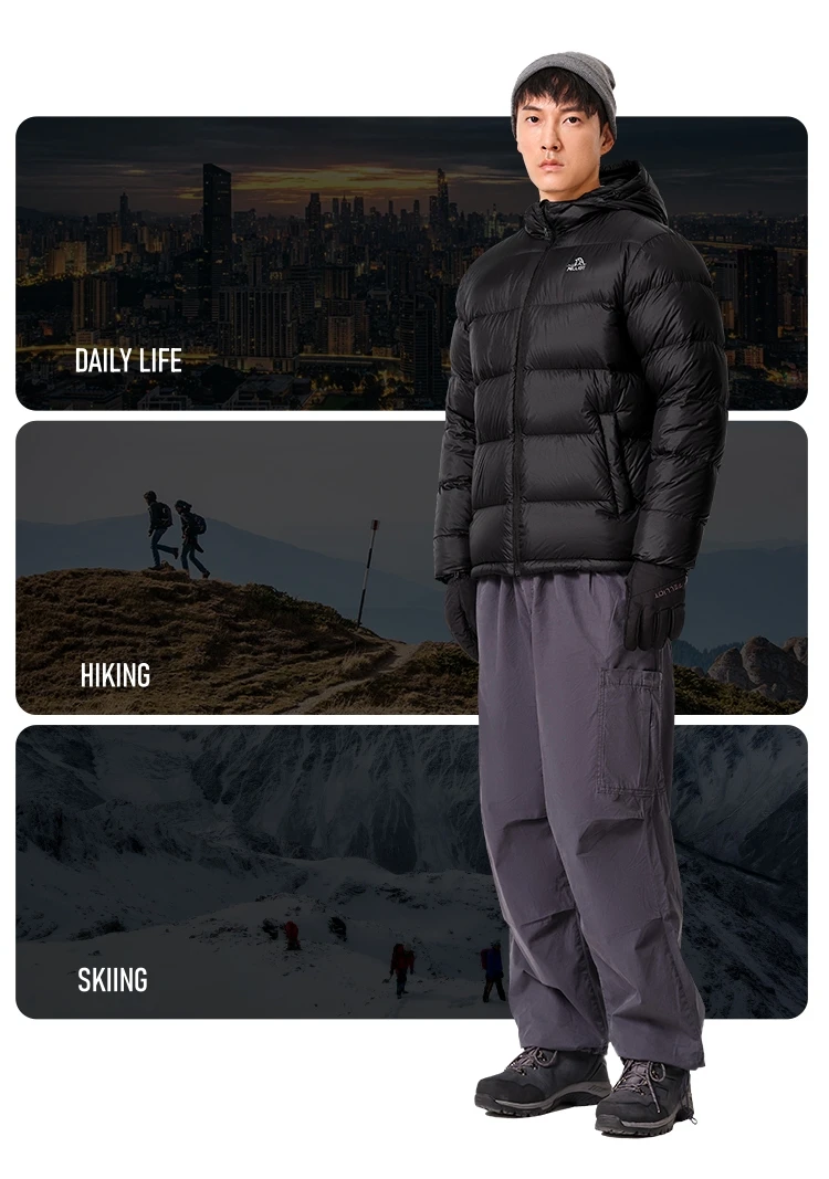 Pelliot 800 Filling Down Jackets 2023 F/W Outdoor Windproof Warm Mountaineering 95% Goose Down Jacket