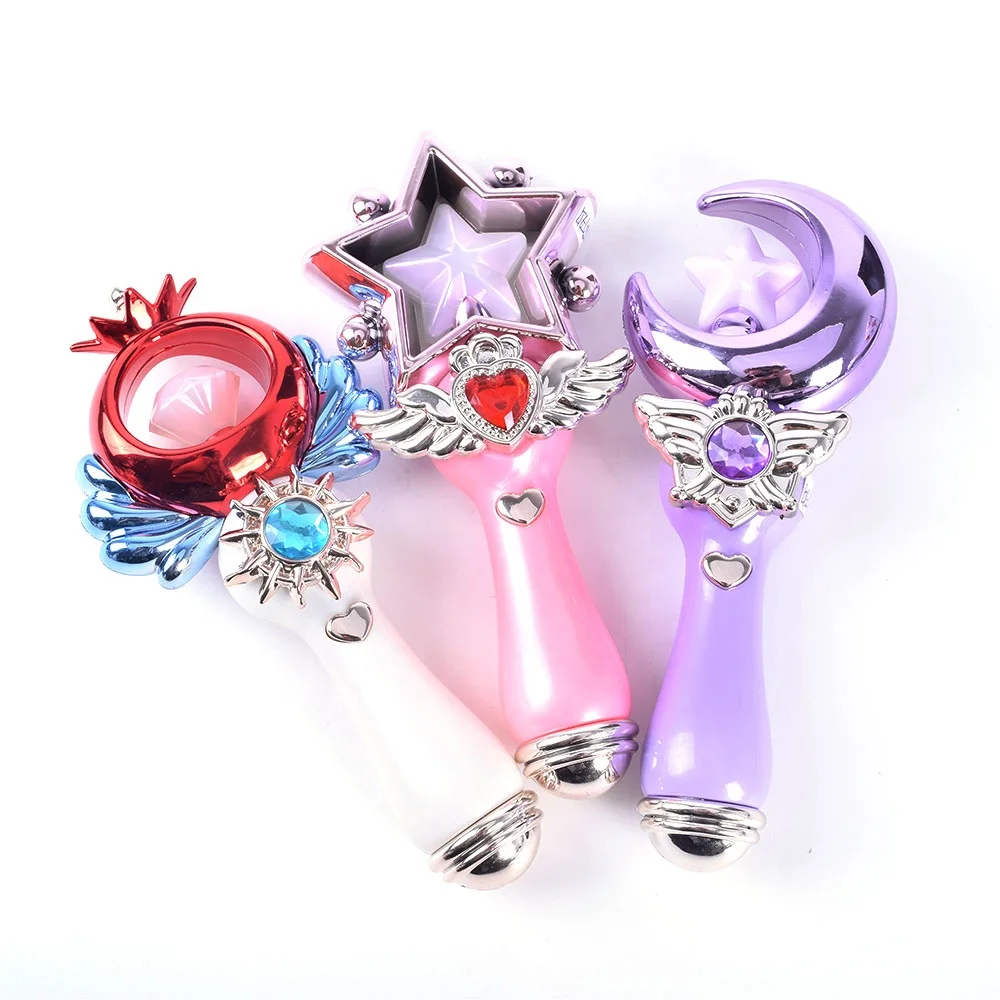 Girl Princess LED Magic Wand Stick Light Sound Cosplay Toy Stage Performance 
