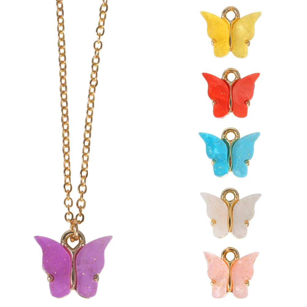 Graceful Glitter Butterfly Pendant 