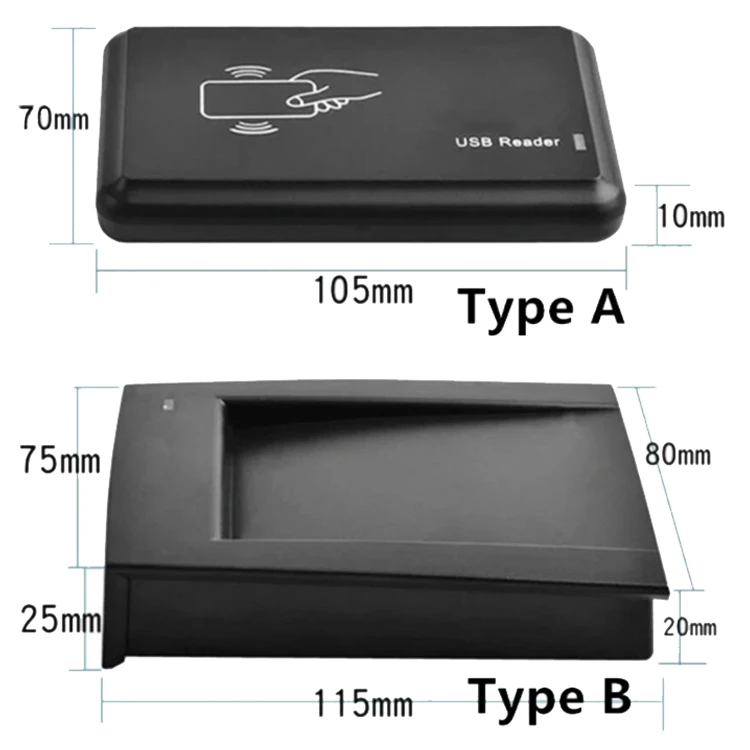 Dual frequency USB RFID Reader USB Proximity Smart Card Reader no drive issuing device RFID Desktop Card Reader
