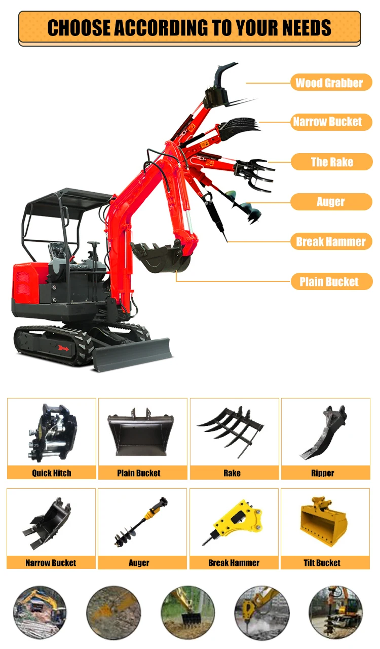 wsg CE EPA China mini Hydraulic excavators small mini excavator 1ton 2 ton cheap price for agricultural excavator