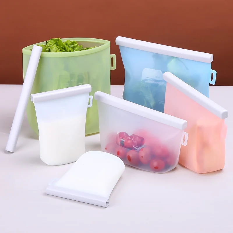 2022 Lunch Freezer Zipper Ziploc 250Ml Reusable Silicone Food Storage Bag For Kids For Packing Food
