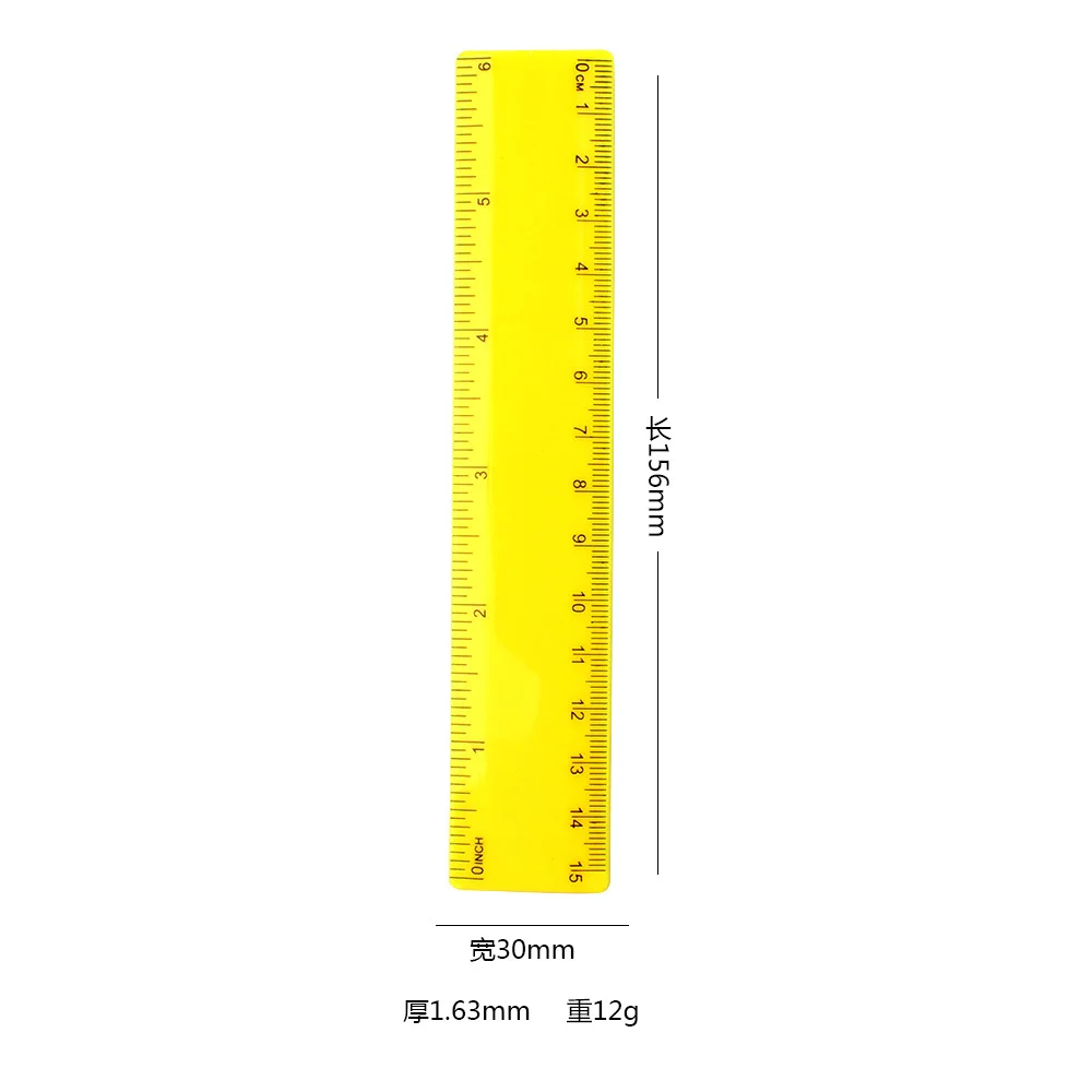 15cm Straight Student Drawing Ruler Plastic Promotional Ruler