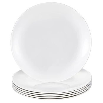 White Melamine Plate Melamine Tableware Plate for Hotel Restaurant Plastic Customized Logo Party Food Grade Modern Round 5-10