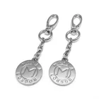 Logo Handbag Customized Logo Key Chain Hook Metal Logo Plate Tag For Handbag