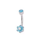 Ring Piercing Rings ASTM F136 Titanium Internally Threaded Belly Ring Flower Belly Piercing Women Belly Rings