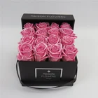 Flower Paper Boxes Printing Custom Design Paper Square Flower Rose Box