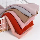 2021 New Pure Color Pearl Chiffon Turban Long Scarf Square Shawl Chiffon Hijab Shawl Scarf For Women Hijab