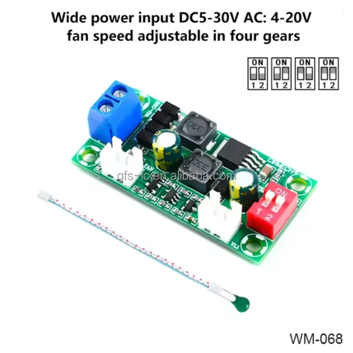 Thermostat Temperature Control Fan, DC12V, 24V - detail 2