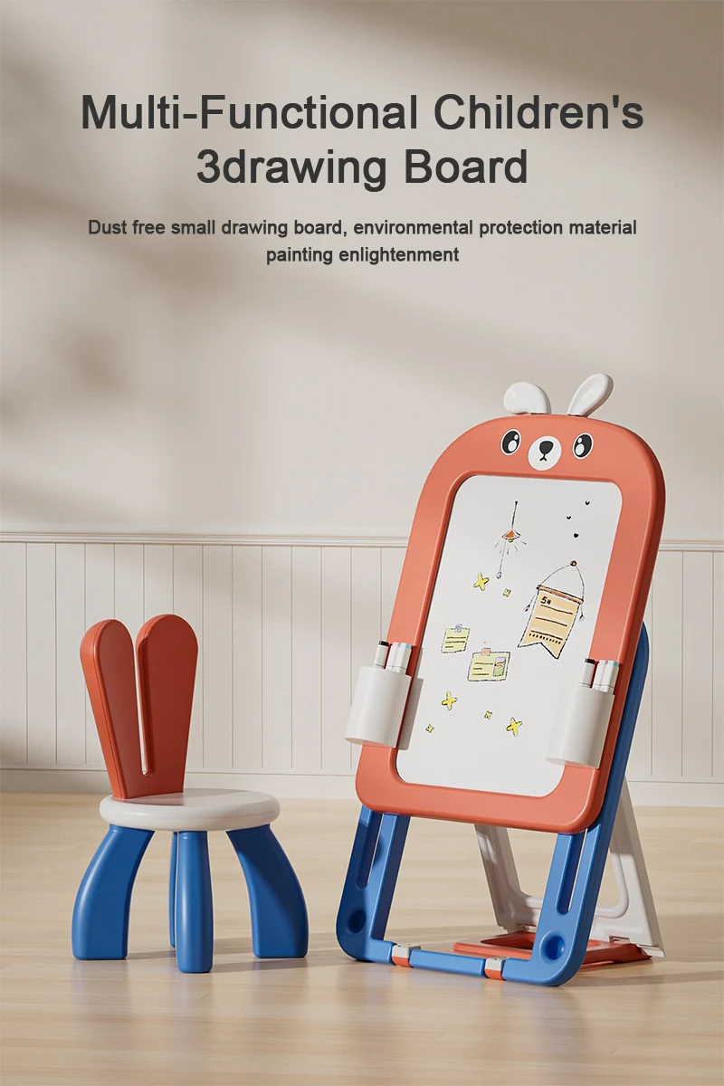 Feelkids Baby Safety Children's Foldable Portable Learning Drawing Board with HDPE Plastic Painting Board factory