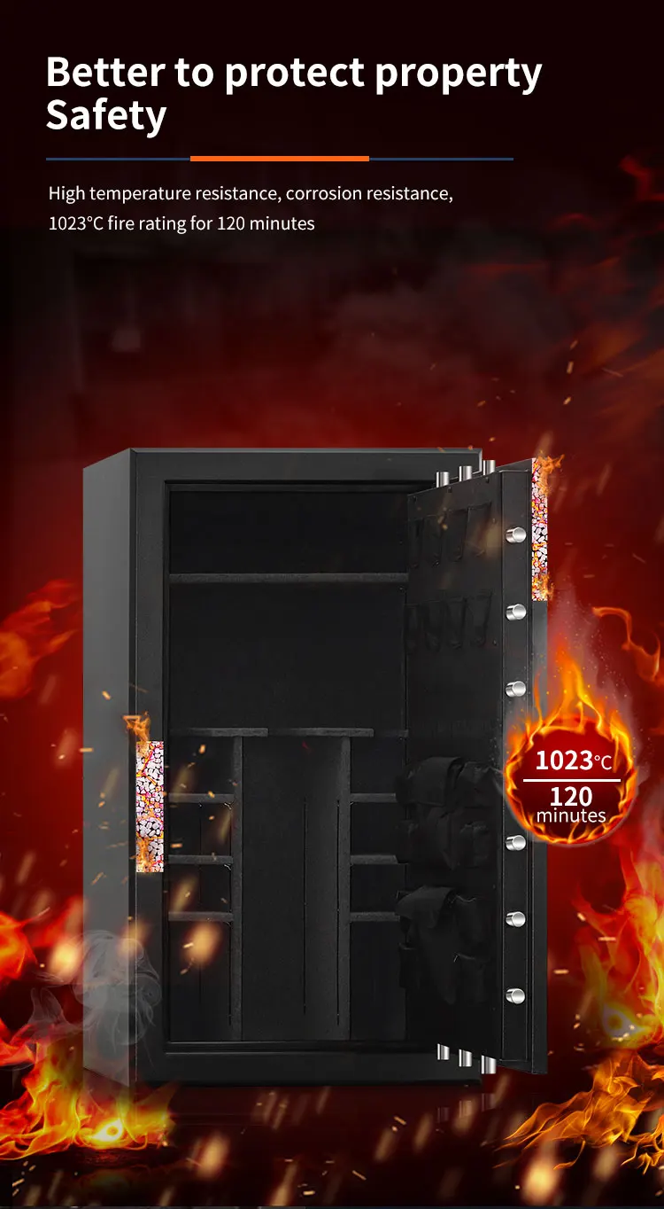 CEQSAFE High-end Digital Metal Big Box Fire Resistant Gun Safe Box details