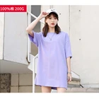 Shirt Women Short New Long T Shirt Women Fashion Personalized Printing Short Sleeve T Shirt Dress