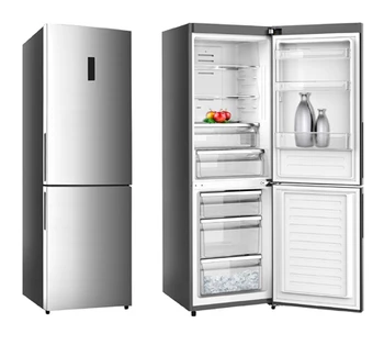 KD318RW No-Frost COMBI Stainless Steel Refrigerator Electric Portable New Condition Frost-Free Defrost for Household & Hotel Use