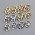Hoop EH1169 Cheap Tiny Huggie Gold Plated Pave Diamond Women Fashion Zircon Hoop Earring
