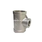 Tee Pipe Reducer Stainless Steel 304 Thread Reducing Pipe Tee