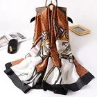 Fashion Shawl New Design Fashion Lady Satin Long Scarf Shawl Horse Print Tulle Tight Scarf