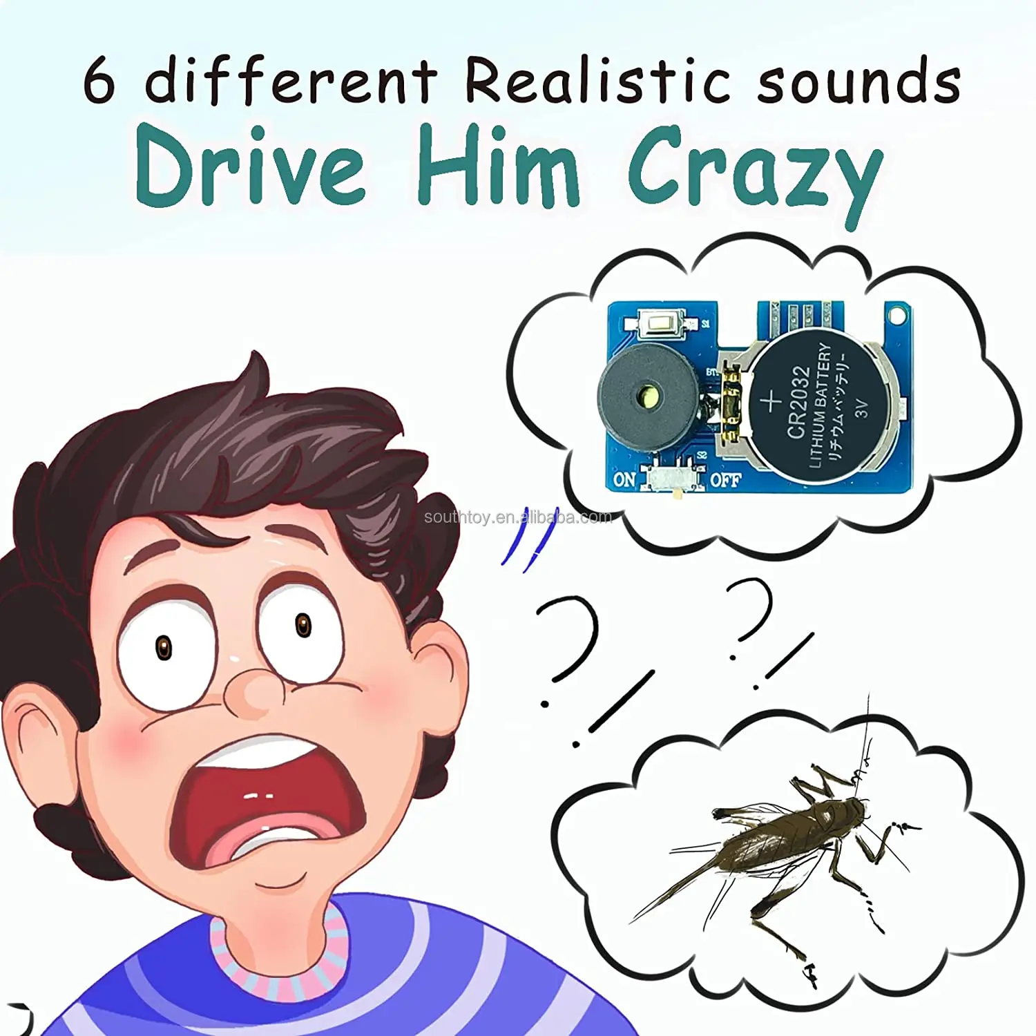 Hidden Prank Noise Annoying Mini Beeping Cricket Noise Maker Prank