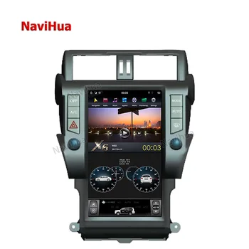 NaviHua 13.6" dash board Tesla Android 9 6 core PX6 Car DVD Player GPS Navigation for Toyota for Prado LC150 2014-2017