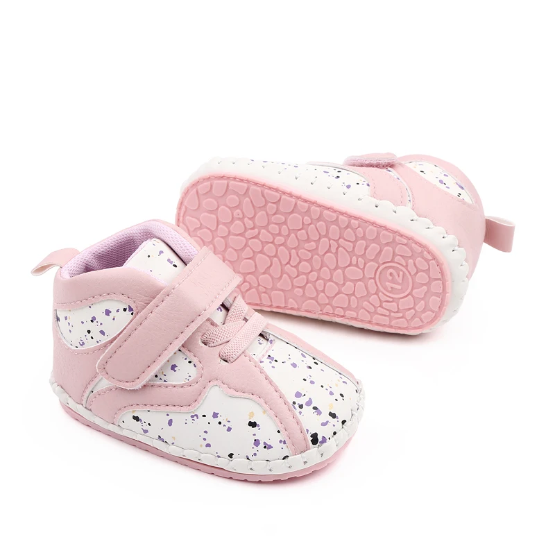 Colorful Little Graffiti Baby High-top Wear-resistant Soft-soled Non-slip Toddler Shoes details