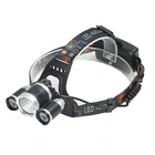 Flashlight Hot Sale 3 LED Head Lamp Rechargeable Headlight T6 Outdoor Waterproof Camping Flashlight