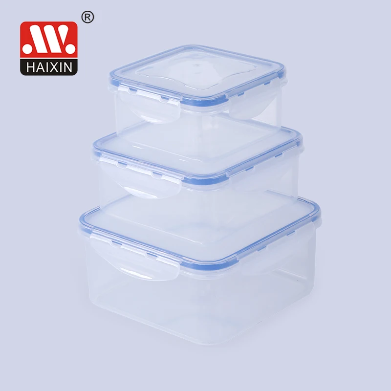 Meal Storage Container With Locking Lid Refrigerator Food Containers Plastic Set Storage Microwave Safe Stackable Lunch Box