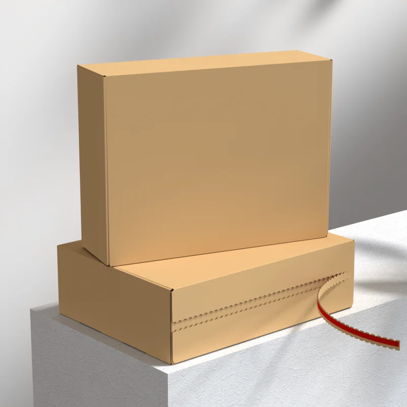 product digital printing corrugated kraft paper mailer boxes with tear zipper-5