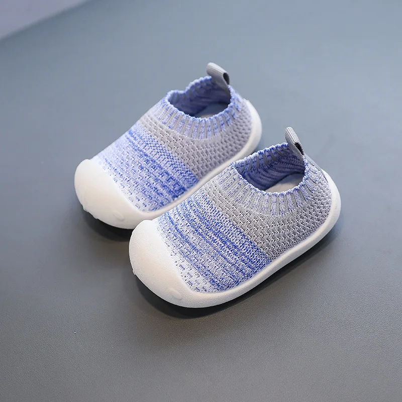 Hot-Selling Spring Summer New Baby Sneakers Soft Bottom Toddler Shoes with Breathable One-Pedal Knitted Set for 1-8 Years Old details