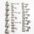 Free Sample Acrylic Gem Shoe Chain For Sandal Slipper Shoe Trimming Catena De Crystal De Perlis Accepted