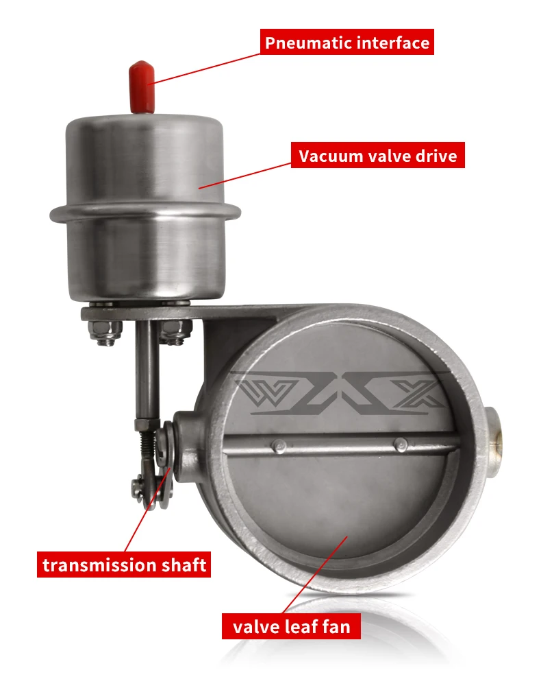 2.5 2.75 3 Inch Universal Exhaust Control Valve Vacuum 76mm Vacuum Valve Actuator Open Cutout For Exhaust Factory Direct Sale