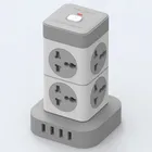 Power Tower Ac Power Tower Socket 12 AC Outlets With 4 USB Ports 5V/3.4A Overload Protection