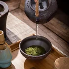 Japanese Style Matcha Bowl Retro Tea Bowl Ceramic Large Tea Bowl Gilt Tea Ceremony Accessories