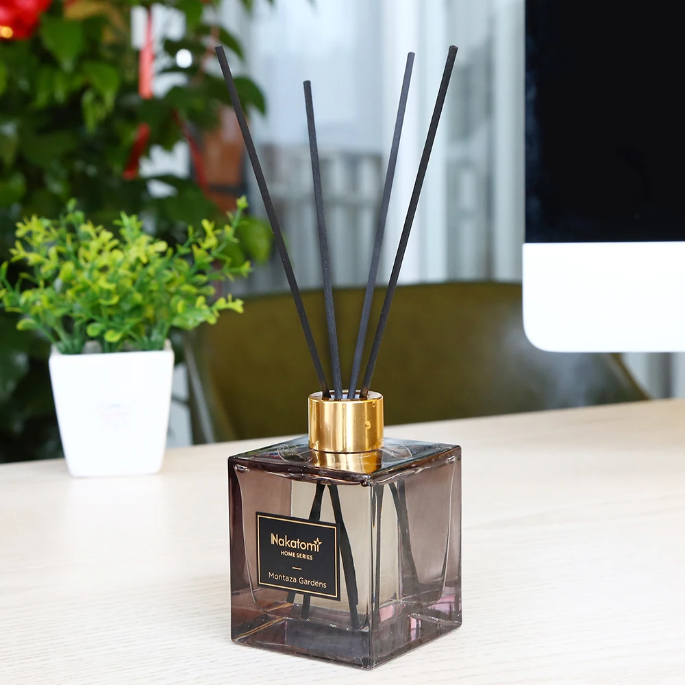 product free sample high quality scent square bottle customize fireless home air fresh 100 200ml reed diffuser-4