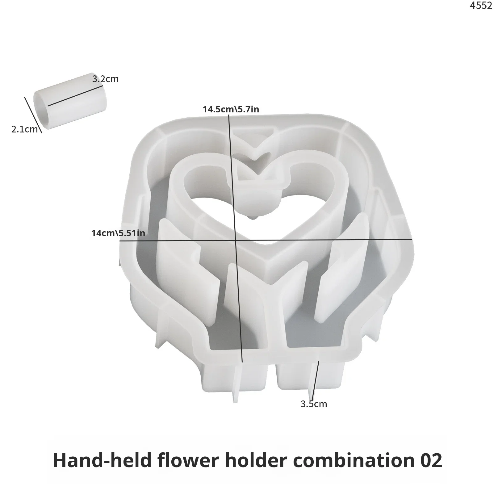 Resin Silicone Mold, Heart/Flower/Hand Shaped Vase DIY Mould, Food-Grade Silicone Tool for Epoxy Resin Craft & Home Decor manufacture