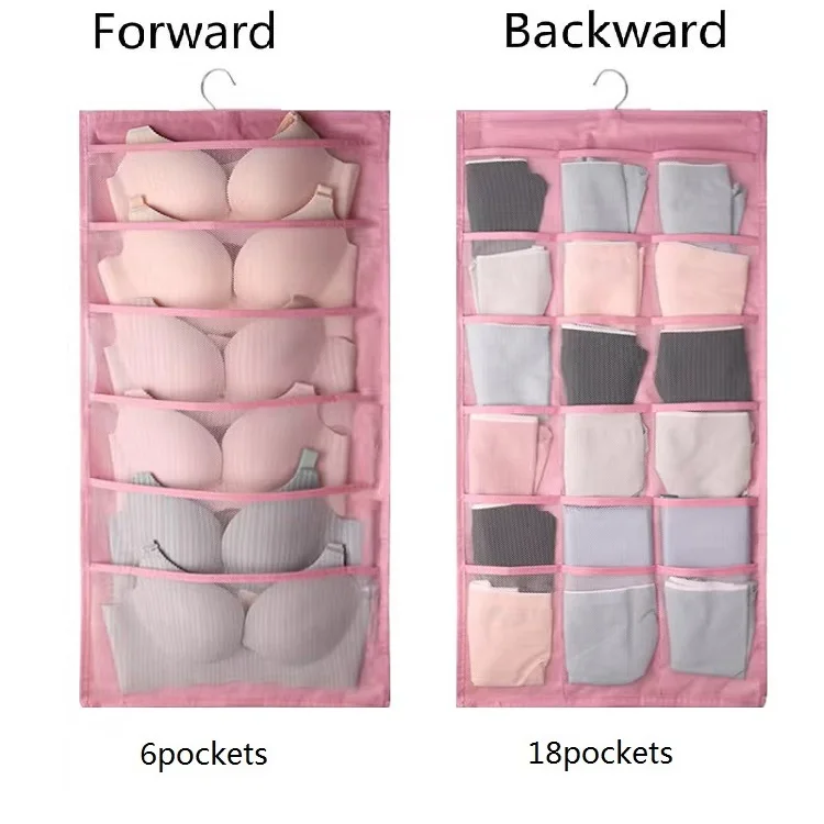 Non Woven Double Sided Thick Handing bag for Socks Bras Foldable Underwear Organizer Storage Bag