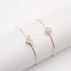Bracelet Wholesale Crystal Jewelry Women Slim Cuff Open Bangles Daisy Animal Honey Bee Enamel Bracelet Sets