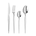 Cultery Set 4pcs Mirror Stainless Steel Spoons Forks And Knives Box Cultery Set