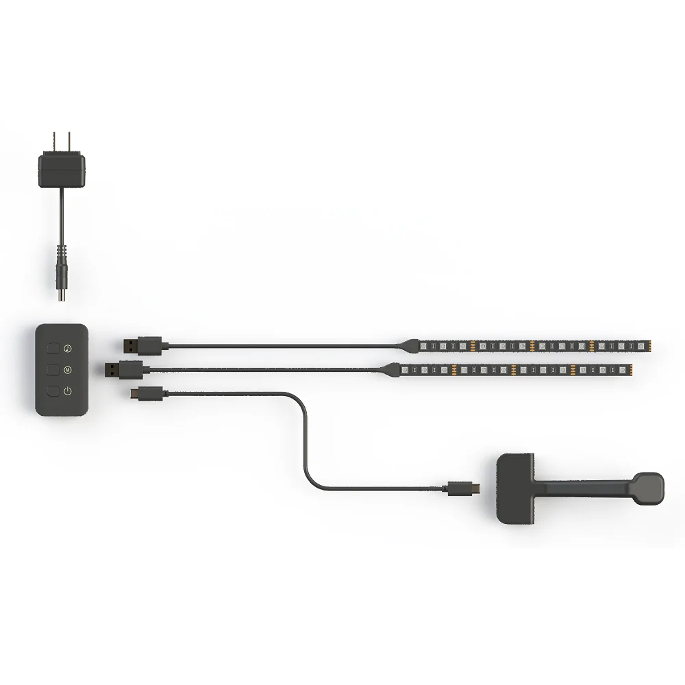 电视背光梦想彩色USB供电的发光二极管条形灯,带应用控制摄像头,用于游戏装饰