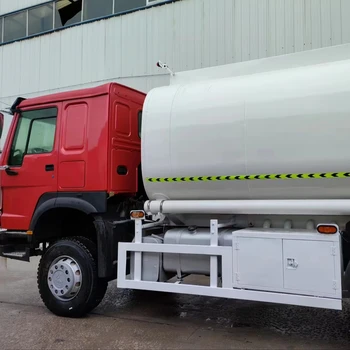 18000L 6X4 Carbon Steel Tanker Truck for Oil Gas Diesel Oil Fuel Tanker Truck White color Red color