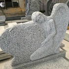 White Granite Marble Angel Heart Headstone Monument Tombstone