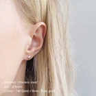 Stud Earrings Earrings Cool Women 6mm Silver Plated Polish Ball Stainless Steel Stud Earrings In 2021 Summer