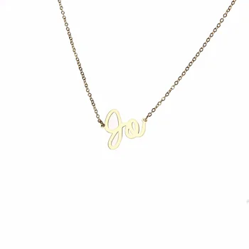 Fashion Stainless Steel English Letter Necklace Customize Name Initial
