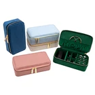Zipper Leather Box Zipper Box Drop Shipping Zipper Leather Jewelry Box Velvet Bangle Jewelry Travel Case With Logo