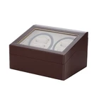 Watch Men Spot Wholesale Double Watch In Brown Leather Automatic Watch Winder For Men Watch Case Motor Box