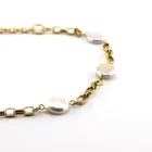 Pearl 14k Gold Pearl Necklace Chain Irregular Fresh Water Pearl Chocker Necklace Women Jewelry