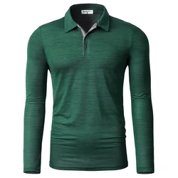Latest customized logo label design full long sleeve quick dry polo t shirts for men